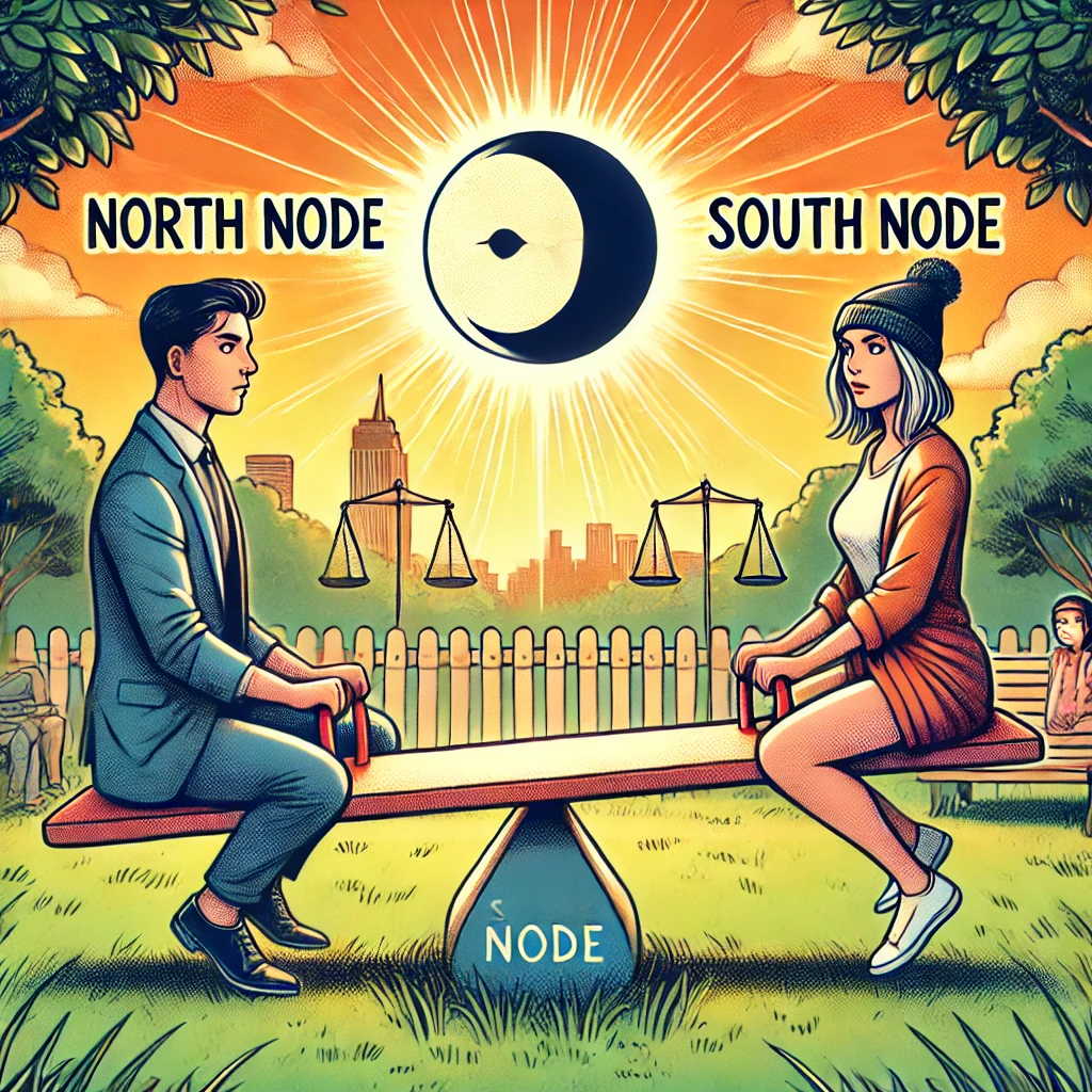 The Lunar Nodes in Astrology: A Path of Tension and Evolution