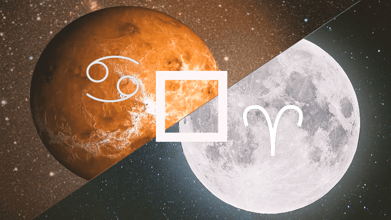 Moon in Aries Square Venus in Cancer